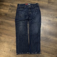 Vintage Puma DNM Jeans Mens 38x34 Blue Denim Embroidered Logo Y2K Straight Leg