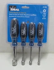 Ideal 4-Pc Magnetic Nut Driver Set 1/4, 5/16, 3/8, 9/16