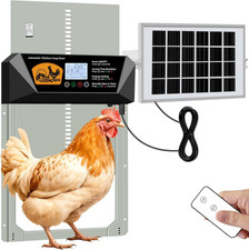Automatic Chicken Coop Door - Solar Powered, Extra Large 16"X12" Door with Remot