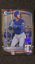 2025 Bowman Chrome Prospects Reptilian Refactors #BCP72 Paulino Santana Rangers