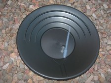 Gold Pan Panning 14" High Impact Plastic BLACK Prospecting FREE SNUFFER VIAL