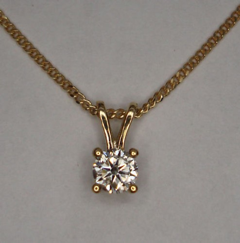 1/3CT SOLITAIRE DIAMOND 9ct YELLOW GOLD 