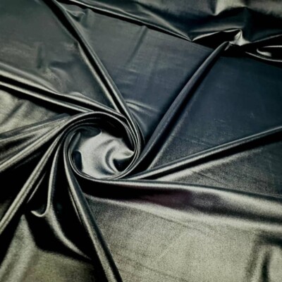 4-way Stretch Fabric Black Metallic Foil  Spandex 60'' wide By Yard for Swimwear