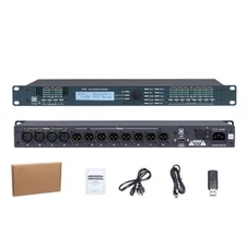 4.8SP 110V/220V 4 Inputs and 8 Outputs Digital Speaker Audio Processor Stage