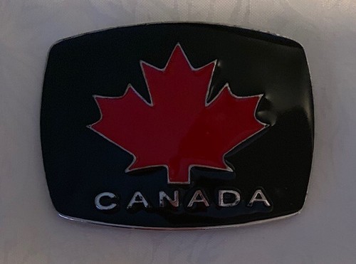 Canada Maple Leaf Belt Buckle Black and 