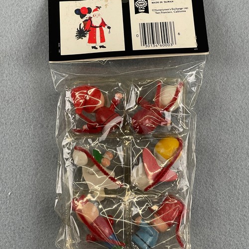 Ornamenti natalizi in legno vintage Bloom-Rite Babbo Natale, angelo, soldati 1985 NOS - Foto 3 di 8