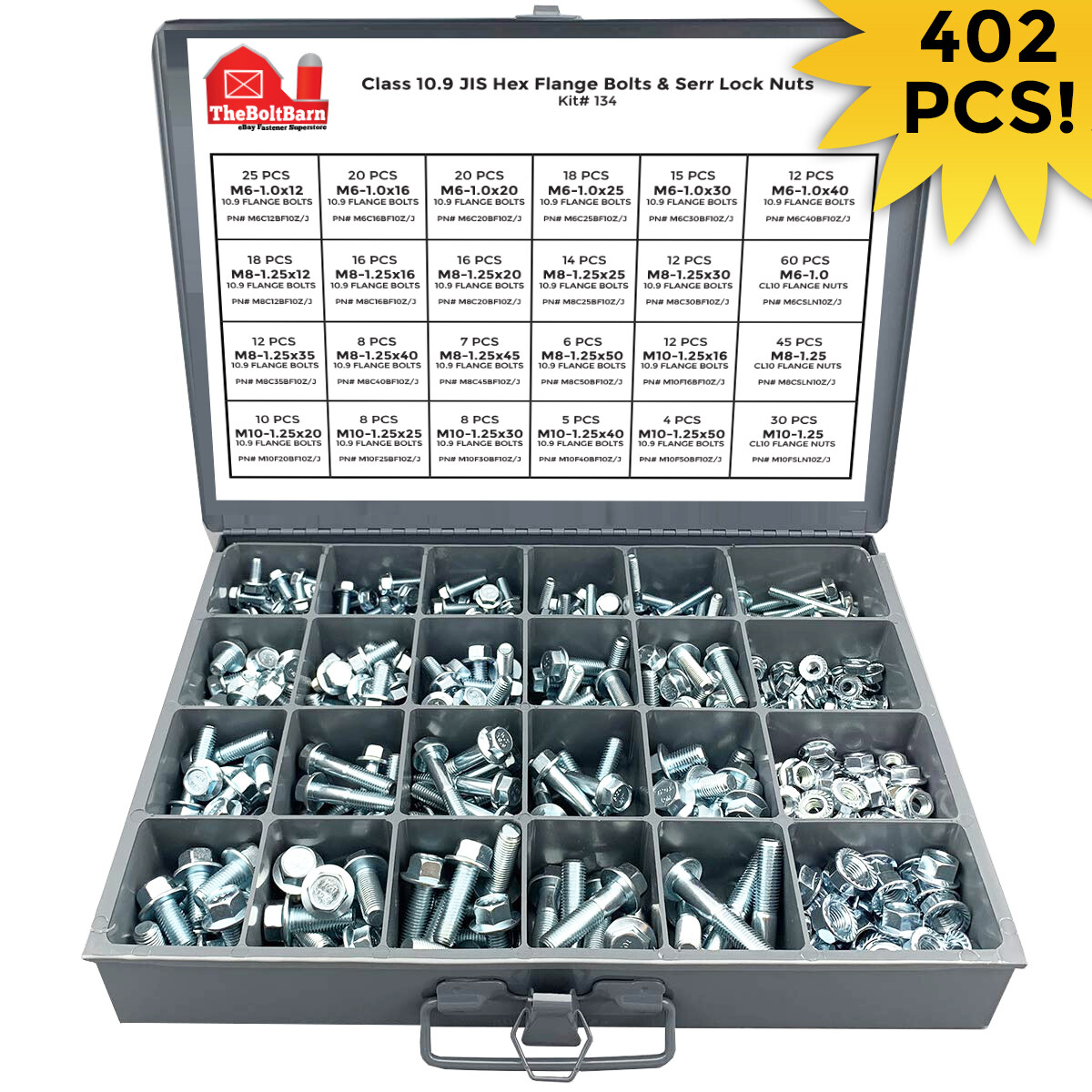 Grade 10.9 Metric J.I.S. Flange Bolt & JIS Serrated Nut Fastener