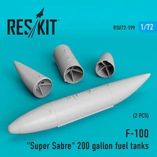 F-100 Super Sabre 200 Gallon Fuel Tanks 1:72 ResKit RSU72-0199