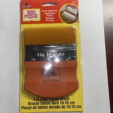 Mod Podge Brush Applicator 4 Inches Wide Flat Gold Taklon 12917