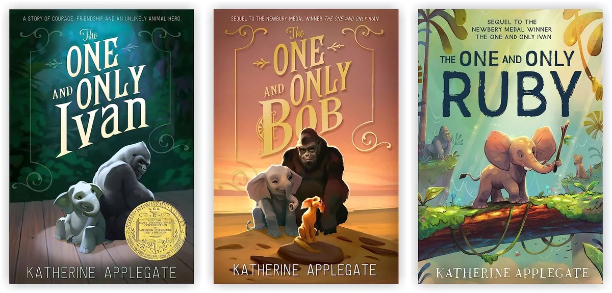 Katherine Applegate 3 Books Collection Set( The One and Only Ivan, Bob  ,Ruby)