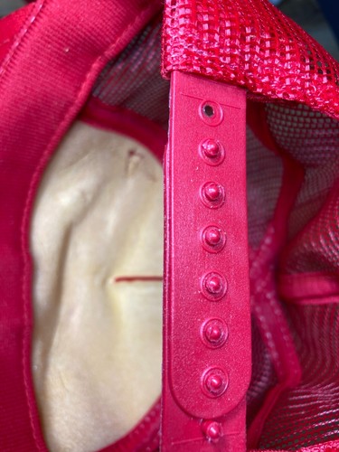 VTG SnapBack Mesh EIS BRAKE PARTS Vintage P Brand MADE IN USA Red Cap NEVER WORN - Picture 14 of 14