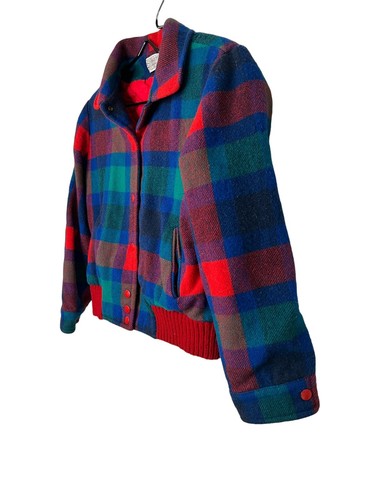 Pendleton Wool Jacket Kids Colorful Checkered Size Medium ? Thinsulate 80s 90s - Picture 3 of 20