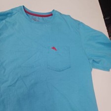Tommy Bahama Relax T-Shirt Crew Neck Short Sleeve Pocket Tee Blue