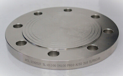 316 Stainless DN100 PN10 Blind Flange DIN2527 4'' 114.3mm for Water Pipeline JKTL