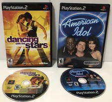 PS2 Two Game Bundle ! AMERICAN IDOL and DANCING WITH THE STARS ! Tested ! 🔥