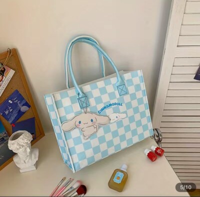 Cinnamoroll Tote Bag Sanrio Miniso Kawaii Blue Reusable