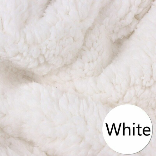 Faux Sherpa Fleece Fabric Thick Thermal Blanket Coat Jacket Lining Material - Picture 13 of 19