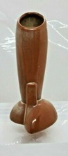Vintage Frankoma Bud Vase #32 Brown Glaze Mid Century Modern