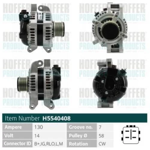 Alternatore per LEXUS IS II H5540408 - Immagine 2 di 3