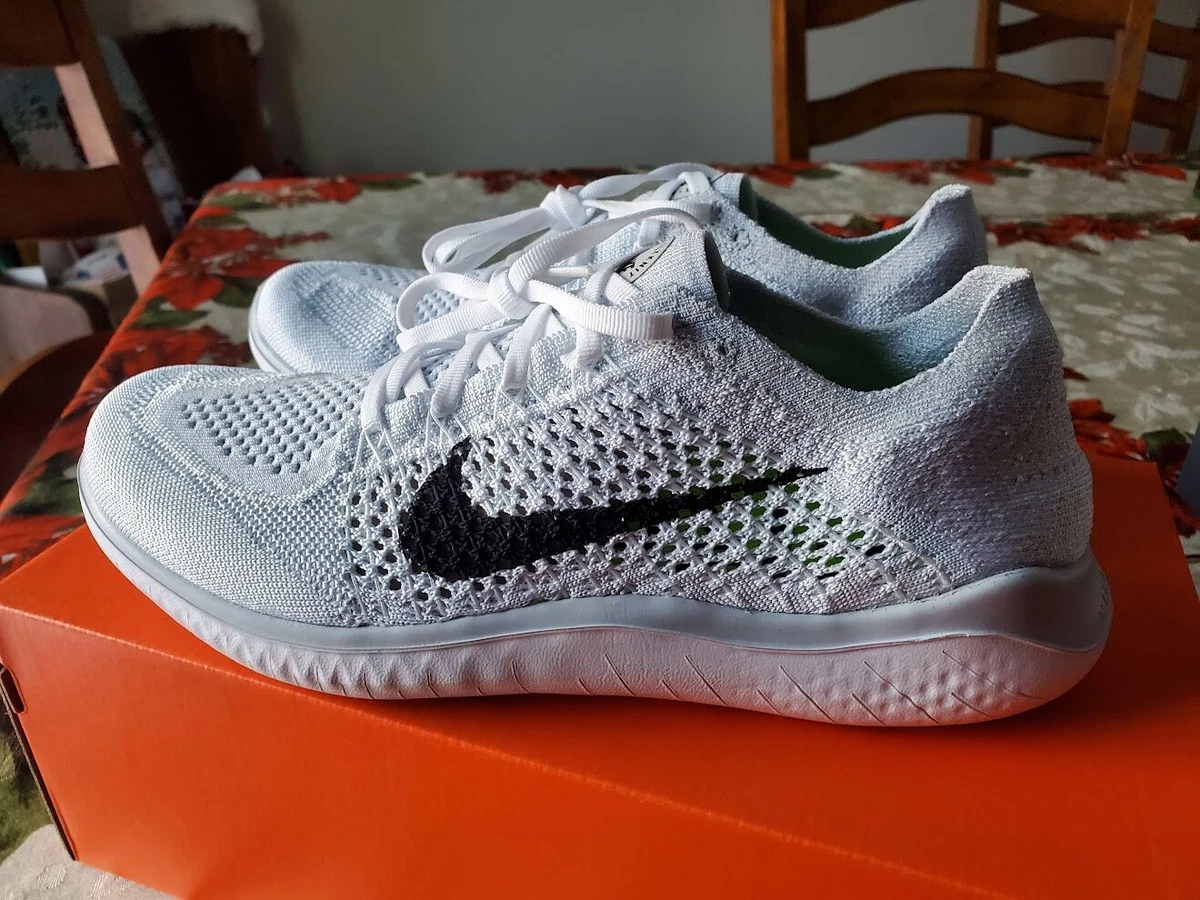 Museo Guggenheim cuota de matrícula creciendo Women&#039;s Nike Free Rn Flyknit 2018 Running Shoes 942839-100  White/Black/Platinum | eBay