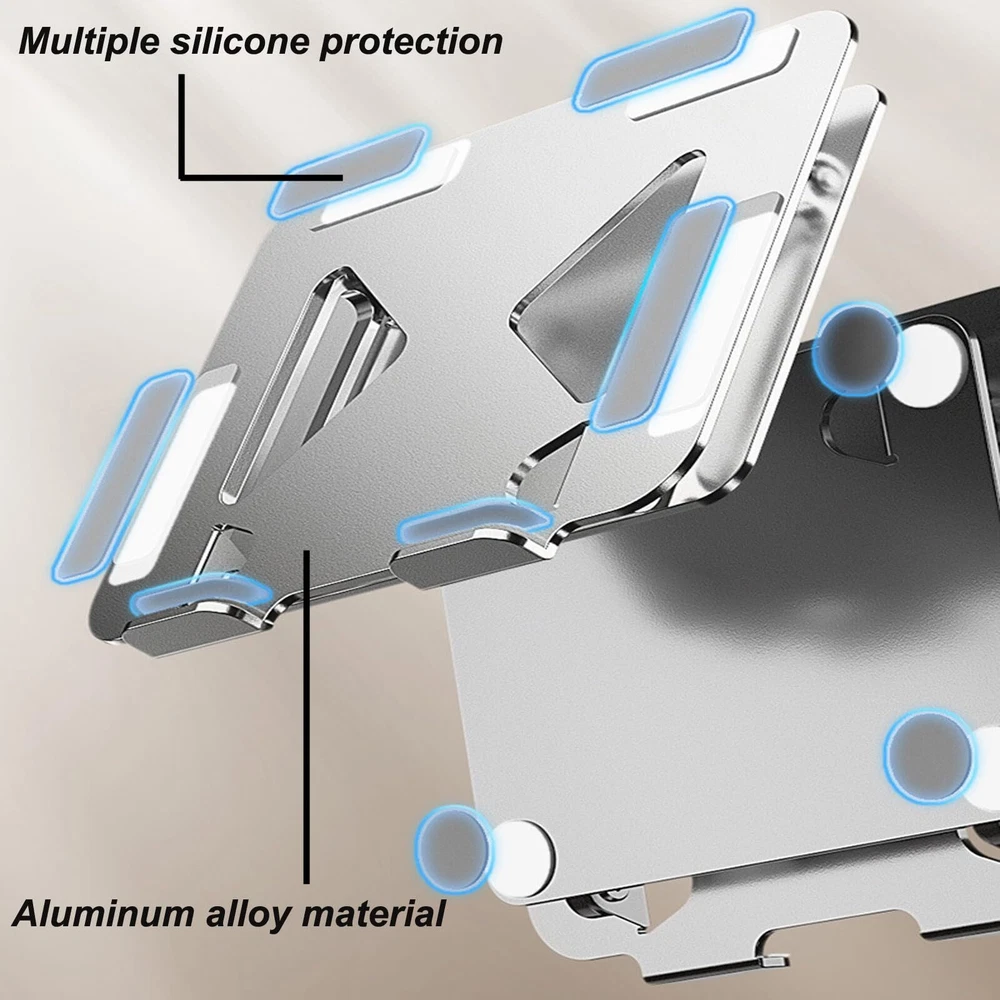Adjustable Foldable Laptop Stand with Cooling Holes for Multi-Angle Use