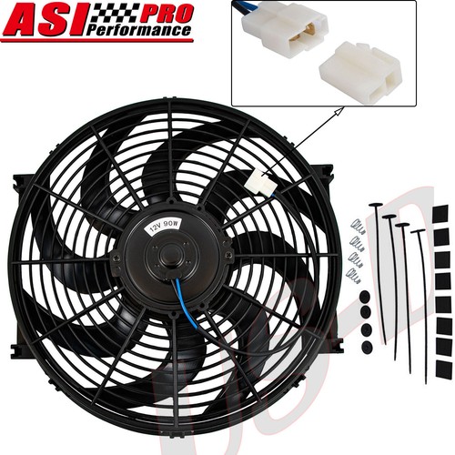 Electrical Radiator Engine 14 inch Universal Slim Pull Push Racing Electric Radiator Engine 12V ...