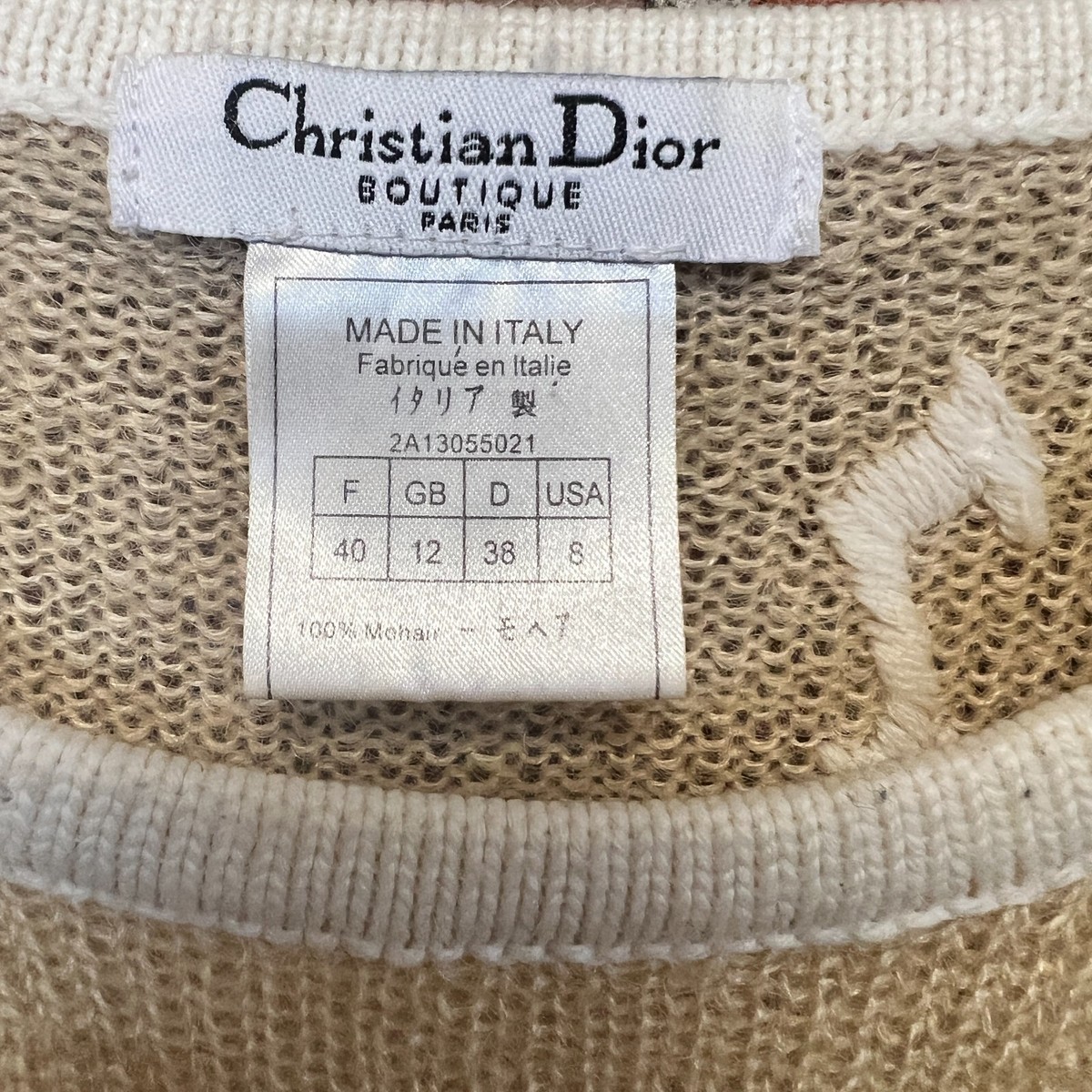 Dior クリスチャンディオール ガリアーノ期 モヘア ニット 38 Dior クリスチャンディオール ガリアーノ期 モヘア ニット 38
