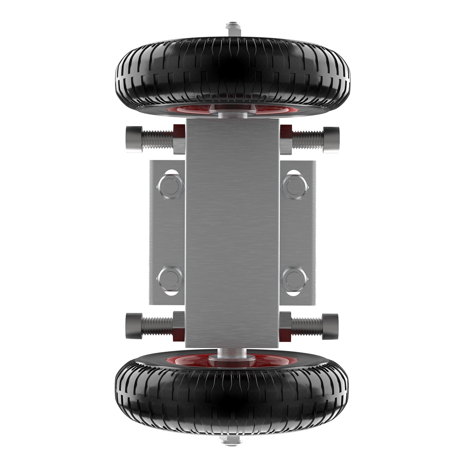 Blütezeit Rolling Gate Wheel 6-Inch Heavy Duty Rubber Carrier with Hardware Kit