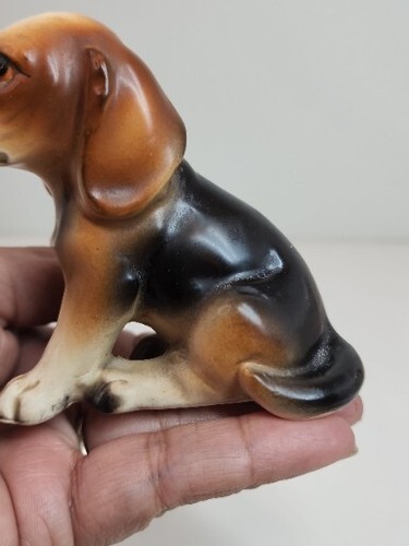 Vintage Beagle Puppy Dog Sitting Ceramic Figurine Japan Collectibles - Picture 21 of 22