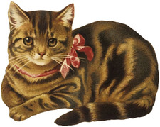 temporary tattoo - Set of two wrist size Cat  approx. 1.5" each 