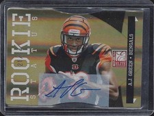 A.J. GREEN 2011 DONRUSS ELITE STATUS GOLD DIE CUT ROOKIE AUTO RC #D 21/24