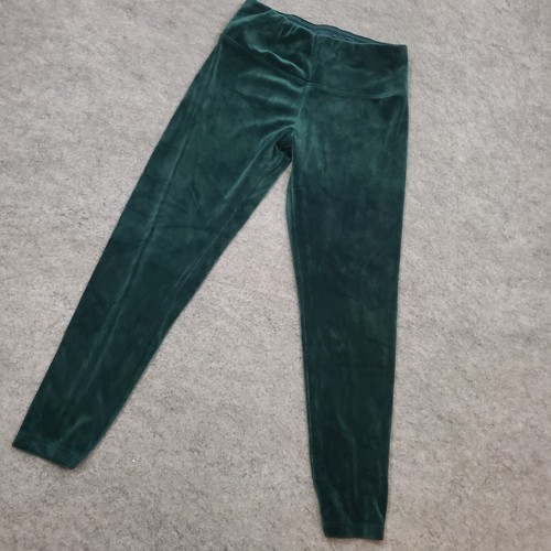 Time and Tru Pants Girls Medium Green Skinny Velour Sweat Pants Velvet Kids - Picture 2 of 9