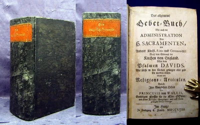 Das allgemeine Gebet-Buch 1718 Theologie Kirche Psalmen David mb - Bild 1 von 4