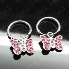 925 Sterling Silver 12 mm Sleepers Hoops Earrings Butterfly Charm Huggies Girls