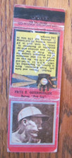 1934 BASEBALL MATCHBOOK COVER: FRITZ OSTERMUELLER BOSTON RED SOX MATCHCOVER -D2