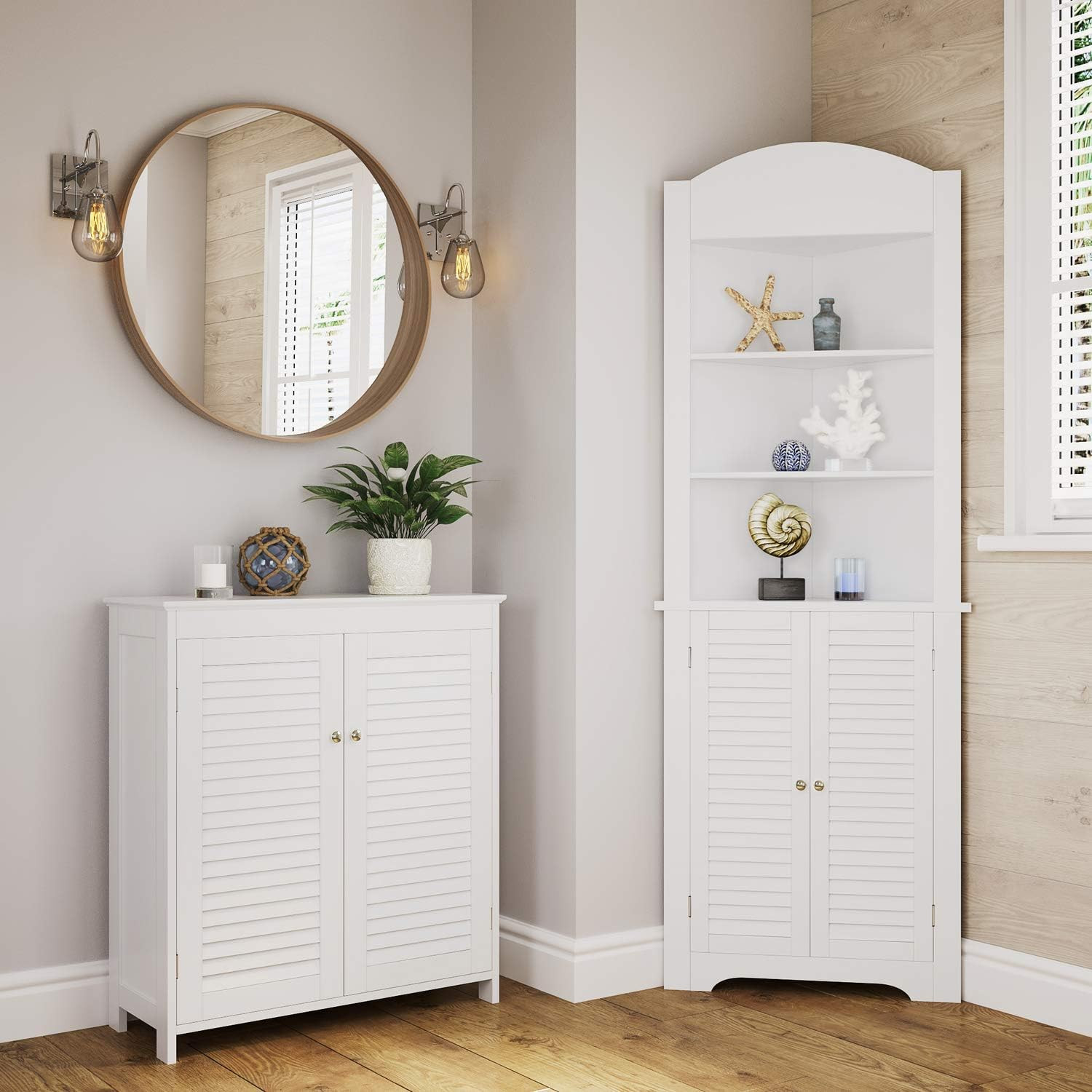 Ellsworth Two-Door Floor Cabinet, One Size, White