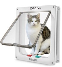 Extra Large Cat Door Outer Size 11" x 9.8" , 4 Way Locking Large Cat Door fo...