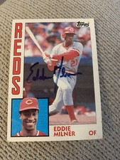 1984 Topps #34 Eddie Milner signed auto autograph deceased