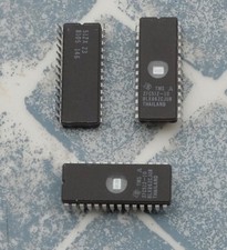 3x pièces Texas Instruments 27C512-10 EPROM. Lot de 3 