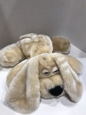 Commonwealth 20  Puppy Dog Plush Vintage Beige Stuffed Animal Lovey Rare Fluffy