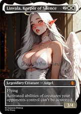 MTG - Linvala, Keeper of Silence - Fanart Borderless Style - EDH / Playtest