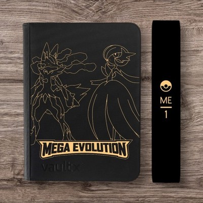 Vault X - 9 Pocket Zip Binder - Schwarz Pokemon Mega Evolution Lucario & Gardevoir