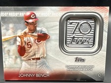 2021 Topps - Topps 70th Anniversary Manufactured Logo Patches Johnny Bench
