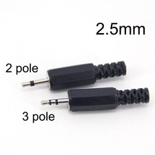 Audio 2.5mm Male jack 2 3 pole 2.5 Mono Stereo Plug head connector Plug
