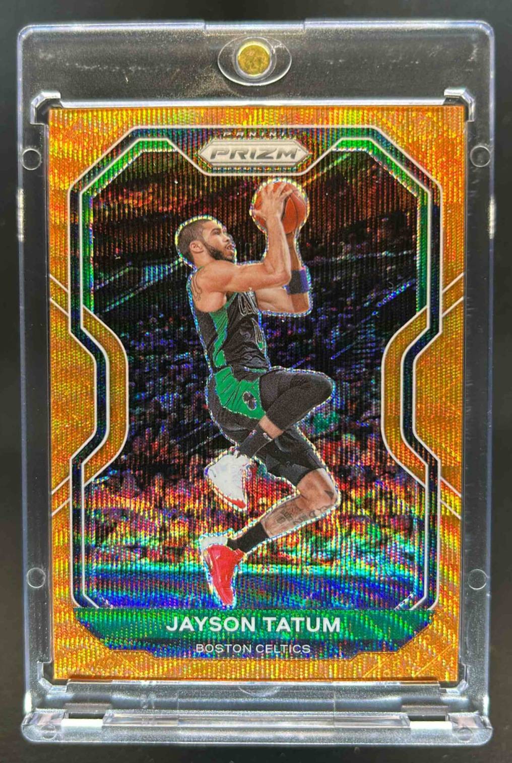 2020-21 Prizm Jayson Tatum Orange Wave Prizms #2/60 Celtics