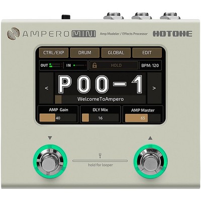 Hotone Effects Ampero Mini Amp Modeler & Effects Processor - Vanilla