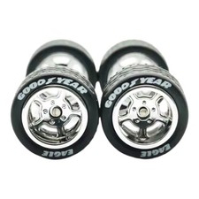 5 Sets 5 Spoke Slot Chrome Rims 13mm Goodyear Rubber Tires 164 Wheel Swap 5 Sets 5 Spoke Slot Chrome Rims 13mm Goodyear Rubber Tires 164 Wheel Swap