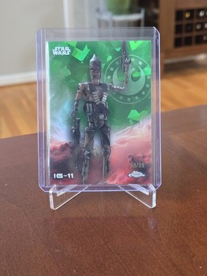 2025 TOPPS CHROME SAPPHIRE STAR WARS IG-11 #60 GREEN REFRACTOR /99