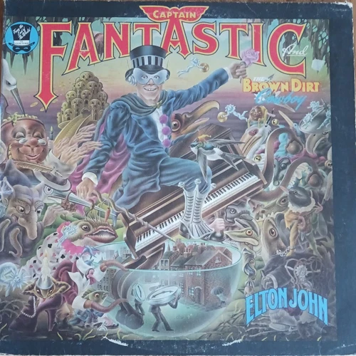 ELTON JOHN - CAPTAIN FANTASTIC & THE BROWN DIRT COWBOY - 1975 MCA LP - (VG/VG)