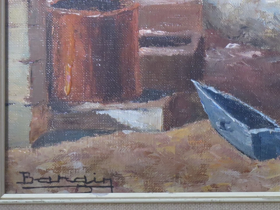 Les Vieux Moulin tableau peint par Henri Édouard Bargin, huile sur toile - Photo 3/4